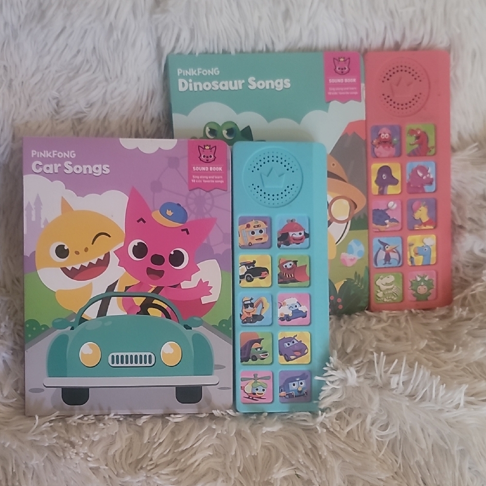 Pinkfong Interactive Sound Book Set - Car and Dinosaur Songs